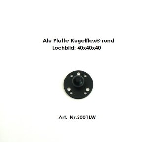 3001LW- Alu Platte rund Lochbild 40x40x40 mm z.B. für TOPCON Spurführungsystem