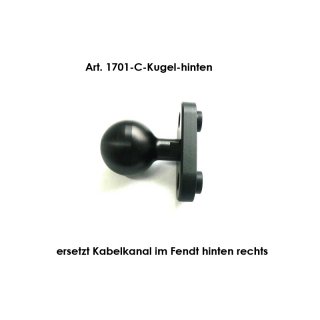 hinten, statt Kabelkanal